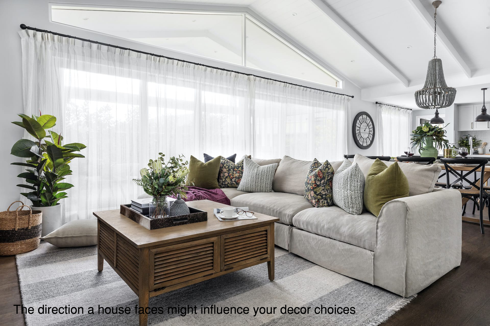 The direction a house faces might influence your decor choices